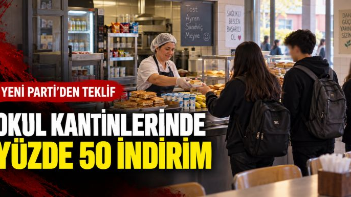Okul kantinlerinde yüzde 50 indirim önerisi geldi