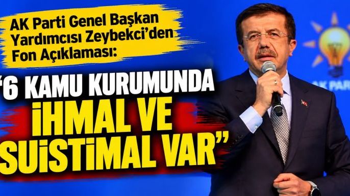 AK Parti Genel Başkan Yardımcısı Zeybekci'den Fon Açıklaması: "6 Kamu Kurumunda İhmal ve Suistimal Var"
