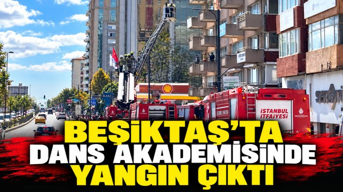 Beşiktaş'ta dans akademisinde yangın çıktı