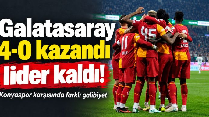 Galatasaray, Konyaspor'u 4-0 yenerek lider kaldı