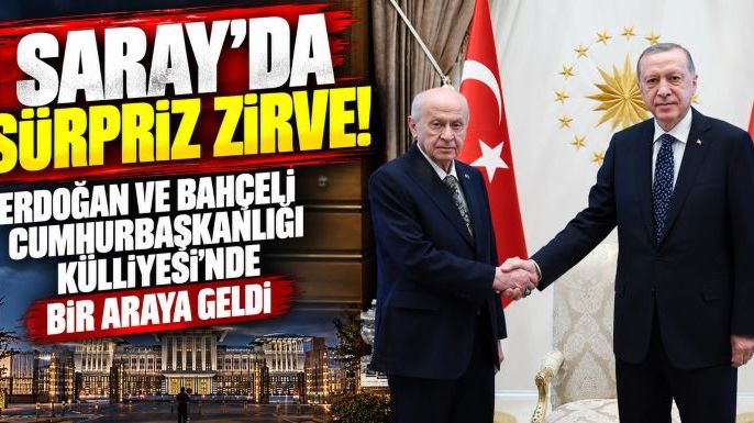 Saray’da Sürpriz Zirve: Erdoğan ve Bahçeli Cumhurbaşkanlığı Külliyesi’nde Bir Araya Geldi