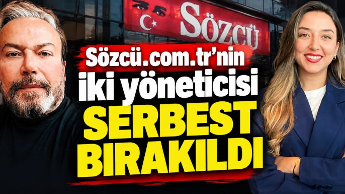 Sözcü.com.tr yöneticileri Ercüment İşleyen ve Tuğba Nur Çelik serbest bırakıldı