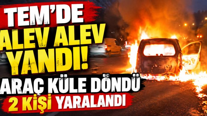 Seyir halindeyken alev aldı! Araçtan geriye hurda yığını kaldı