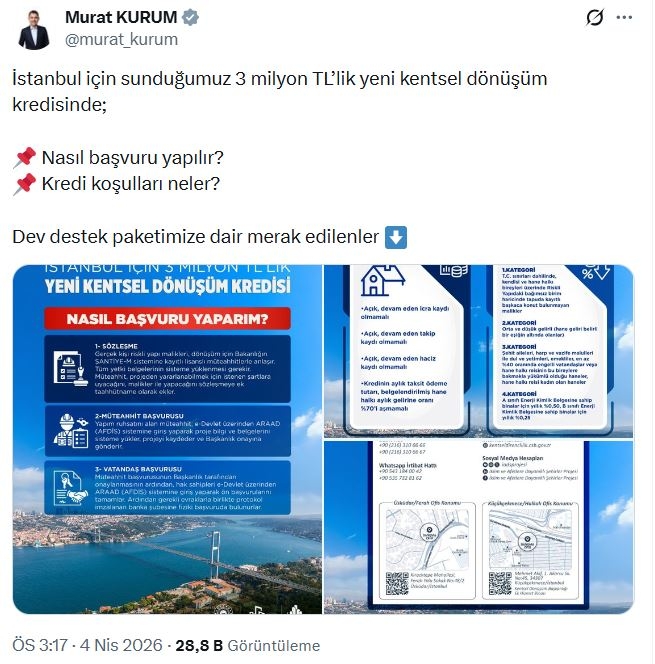 Bakan Kurum, İstanbul\