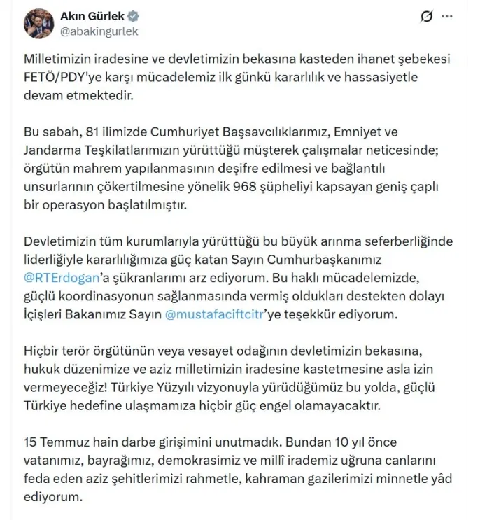 81 ilde FETÖ\