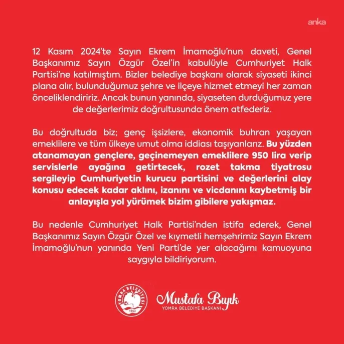 Yomra ve Kütahya belediye başkanları CHP\