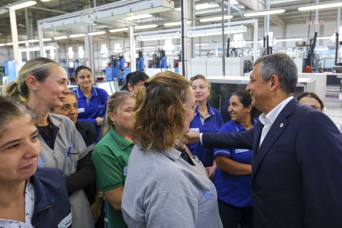 Özgür Özel fabrika işçileriyle buluştu 8