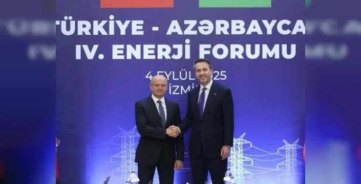 Bayraktar ve Şahbazov, İzmir'de Enerji Forumu'nda buluştu: Yeni elektrik iletim hattı projesi açıklandı