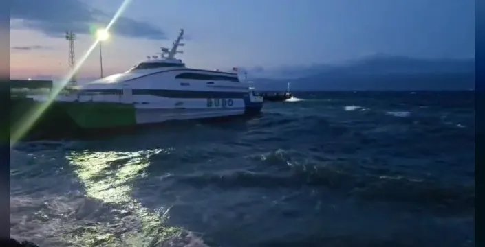 Bursa'da 8 deniz otobüsü seferi hava koşulları nedeniyle iptal edildi