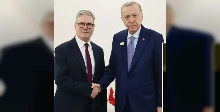 Cumhurbaşkanı Erdoğan, İngiltere Başbakanı Starmer ile görüştü: Filistin'e tanıma vurgusu