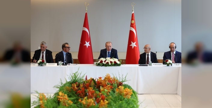 Erdoğan, New York'ta Türkiye-ABD İş Konseyi ile görüştü