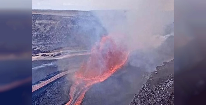Kilauea Yanardağı'nda yeni patlama: 100 metreye kadar lav püskürdü