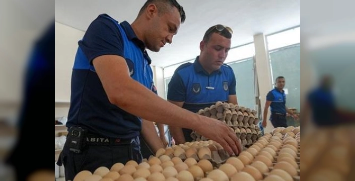 Tarsus'ta 60 bin bozuk yumurta ele geçirildi