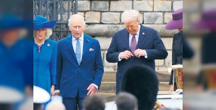 Trump, Windsor Kalesi'nde kraliyet ailesiyle buluştu: 4 aktivist tutuklandı