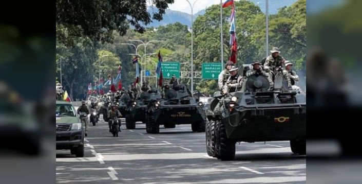Venezuela'da askeri eğitim: Sokaklarda silahlı kuvvetler ve milisler
