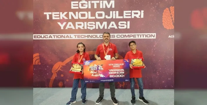 Yatağan Ortaokulu öğrencileri TEKNOFEST'te Türkiye birincisi oldu