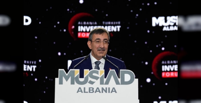 Cumhurbaşkanı Yardımcısı Yılmaz, arnavutluk-türkiye yatırım forumuna katıldı