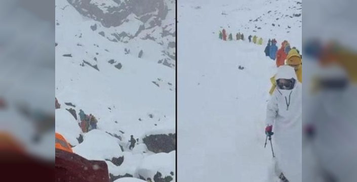 Everest'te bin kişiden yarısı kurtarıldı