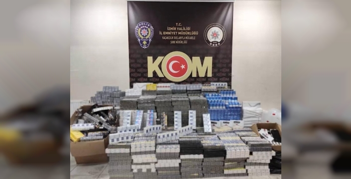 İzmir'de polis operasyonları: 10 milyon TL'lik kaçak ürün ve tarihi eser ele geçirildi