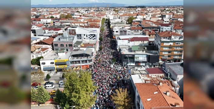 Sakarya'da Filistin'e destek yürüyüşü: Özgürlüğe yürüyoruz