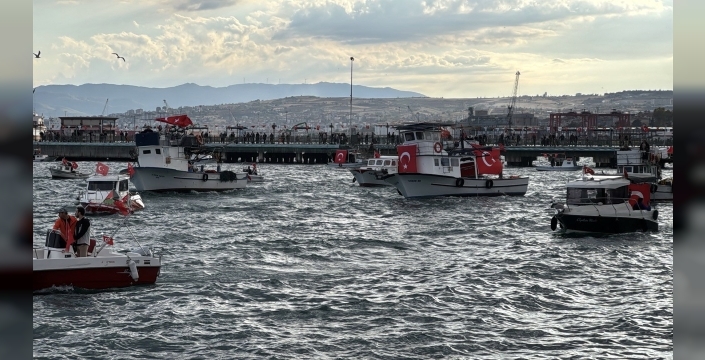 Tekirdağ'da Sumud Filosu ve Gazze Halkına Destek Mitingi Düzenlendi