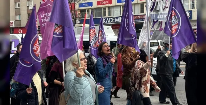 Ankara'da kadın cinayetlerine dur dedi: Yürüyüşte ses yükseldi