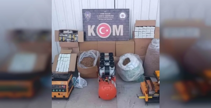 Aydın'da kaçak tütün operasyonu: Binlerce makaron ele geçirildi