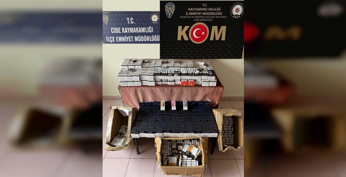 Cide'de büyük kaçakçılık darbesi: 61 bin makaron ele geçirildi!