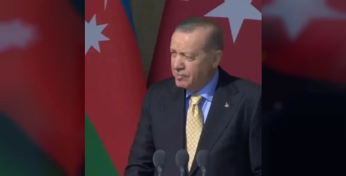 Erdoğan'dan Bakü'de duygusal Karabağ zaferi kutlaması