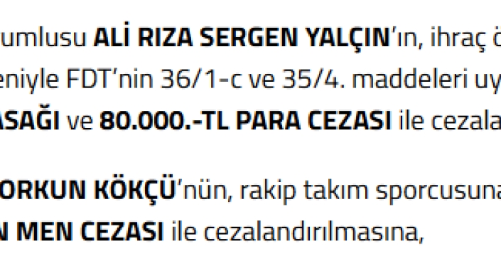 Futbol sahalarında şok: Kökçü ve Yalçın'a beklenmedik cezalar! Ligde dengeler değişiyor mu?