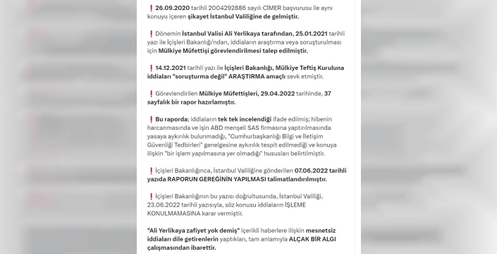 İçişleri Bakanı Ali Yerlikaya'dan tepki: 'Alçak bir algı çalışması!'