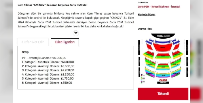 Karaborsa şoku: Cem Yılmaz biletleri 54 bin TL'ye fırladı!