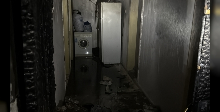 Karabükte daire alev alev yandı: 1 yaralı