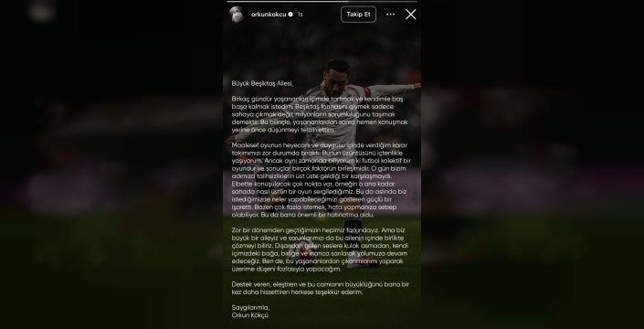 Orkun Kökçü'den kırmızı kart itirafı: 'Çok istemek hata yaptırabiliyor!'