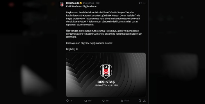 Rafa Silva'nın geleceği için gözler 15 Kasım'da