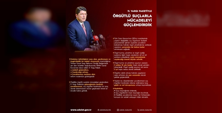 Adalet Bakanı Tunç'tan şok açıklama: Çocukları suç örgütlerinden koruyan yeni yargı paketi yasalaştı