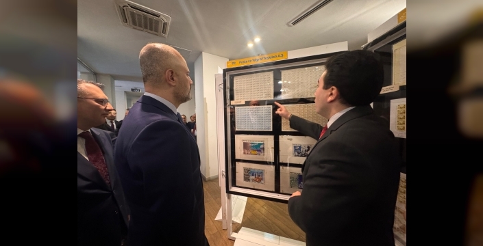 Ankara'da PTT'nin 185'inci yılına özel pul sergisi açıldı