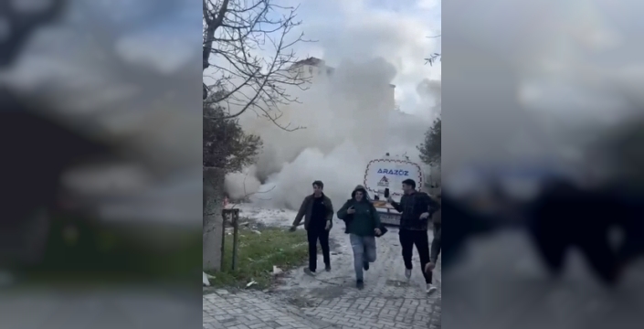 Beylikdüzü'nde kan donduran anlar: 10 katlı bina yıkılırken çöktü, çocuklar son anda kurtuldu!