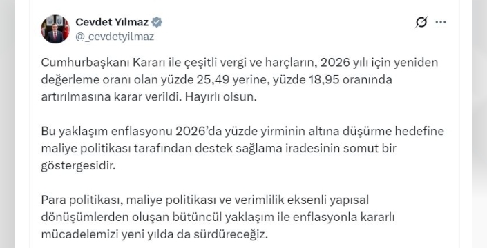 Cevdet Yılmaz'dan enflasyonla mücadele mesajı: Yeni yılda da kararlılık sürecek