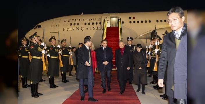 Macron, Çin'e ayak bastı: İki ülke ilişkileri masada