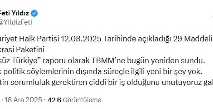 MHP'li Yıldız'dan CHP'nin terör raporuna sert tepki: 'Yeni bir şey yok