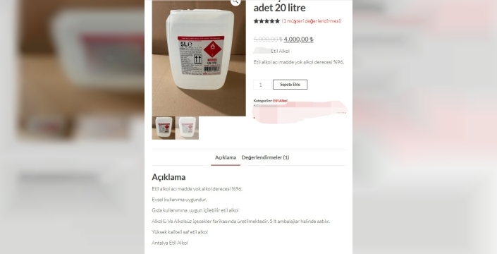 Son dakika: İnternetten bidonla alınan etil alkolle pet şişede ölümcül içki satışı