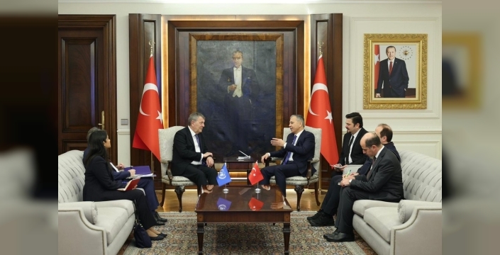 Bakan Yerlikaya UNRWA Genel Komiseri Lazzarini ile buluştu: Filistinli kardeşlerimizin acil ihtiyaçları masadaydı
