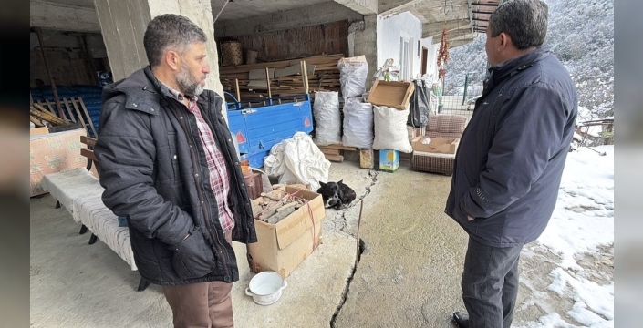 Bartın'da heyelan felaketi; evlerde çatlaklar oluştu