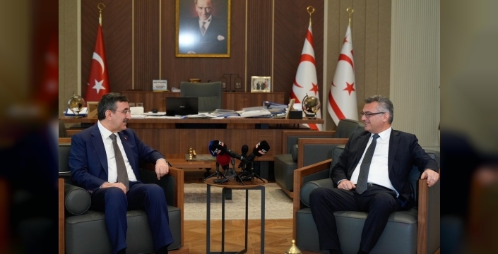 Cumhurbaşkanı Yardımcısı Yılmaz, KKTC Cumhurbaşkanı Erhürman ile görüştü: 'İki devletli çözüm en gerçekçi yol
