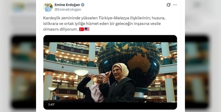 Emine Erdoğan, Malezya Başbakanı'nın eşiyle yaptığı ziyaretleri paylaştı