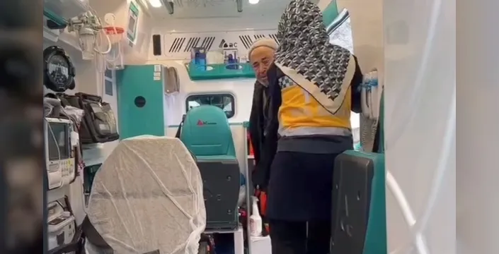 Giresun'da kar yağışı nedeniyle KOAH hastalarına 4x4 ambulansla müdahale