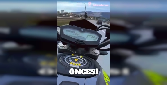 Hatay'da motosiklet sürücüsüne akrobatik hareketler nedeniyle 45 bin TL ceza