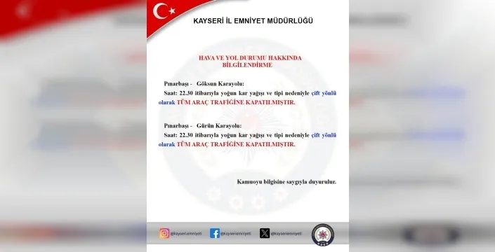 Kar ve Tipi Kayseri-Kahramanmaraş Yolunu Kapattı: Trafik Durdu!
