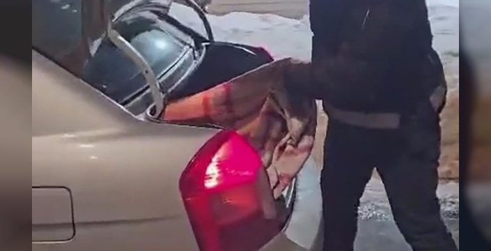 Kars'ta otomobillerin bagajında 2 kaçak göçmen yakalandı